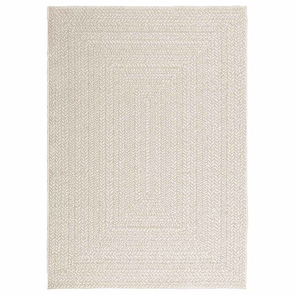 Matta ZIZUR gräddvit 120x170 cm jutelook inomhus och utomhus
