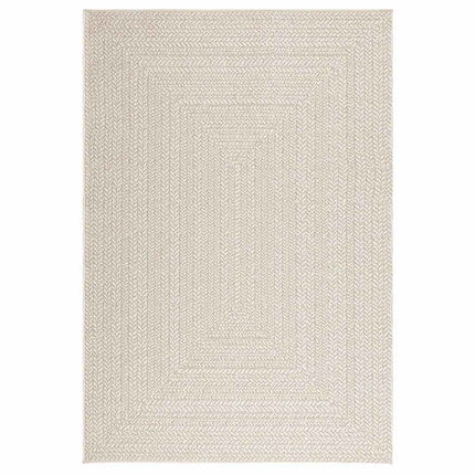 Matta ZIZUR gräddvit 140x200 cm jutelook inomhus och utomhus