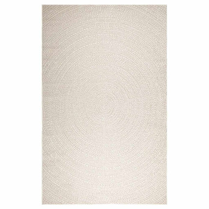 Matta ZIZUR gräddvit 200x290 cm jutelook inomhus och utomhus