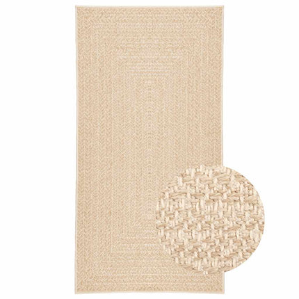Matta ZIZUR beige 60x110 cm jutelook inomhus och utomhus