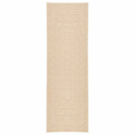 Matta ZIZUR beige 80x250 cm jutelook inomhus och utomhus