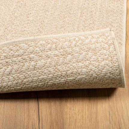 Matta ZIZUR beige 120x120 cm jutelook inomhus och utomhus