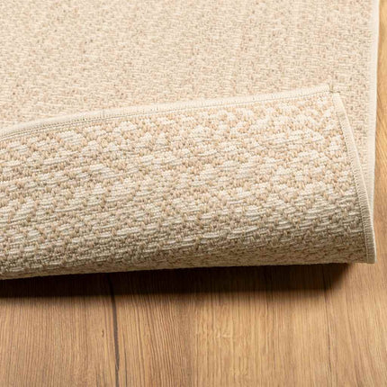 Matta ZIZUR beige 120x120 cm jutelook inomhus och utomhus