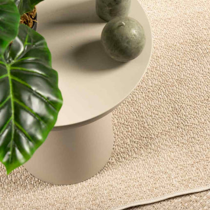 Matta ZIZUR beige 120x120 cm jutelook inomhus och utomhus