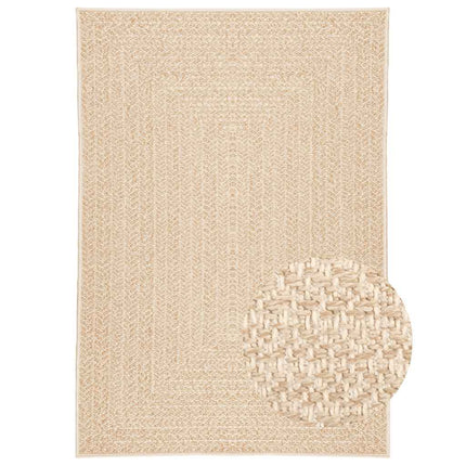 Matta ZIZUR beige 140x200 cm jutelook inomhus och utomhus