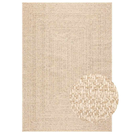 Matta ZIZUR beige 160x230 cm jutelook inomhus och utomhus