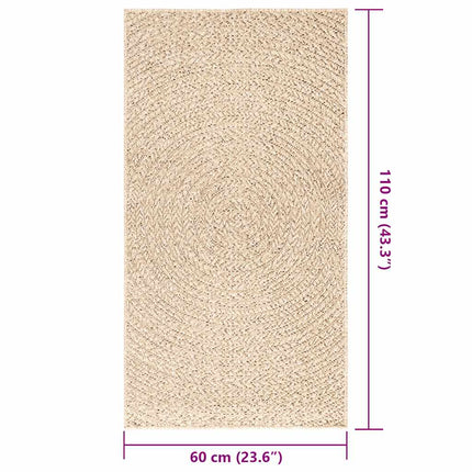 Matta ZIZUR beige 60x110 cm jutelook inomhus och utomhus