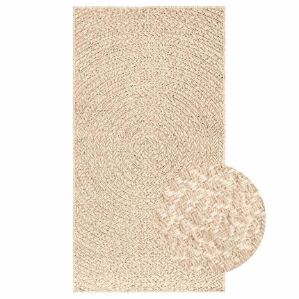 Matta ZIZUR beige 80x150 cm jutelook inomhus och utomhus