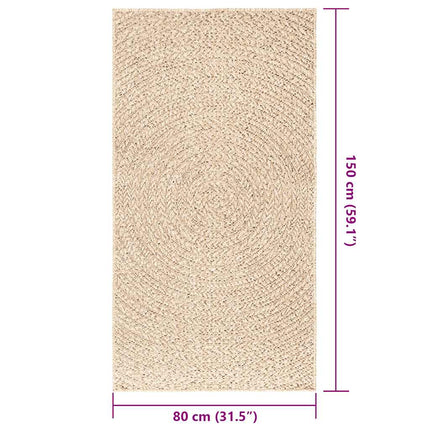 Matta ZIZUR beige 80x150 cm jutelook inomhus och utomhus