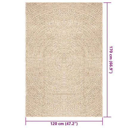 Matta ZIZUR beige 120x170 cm jutelook inomhus och utomhus