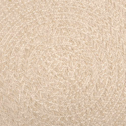 Matta ZIZUR beige Ø 120 cm jutelook inomhus och utomhus