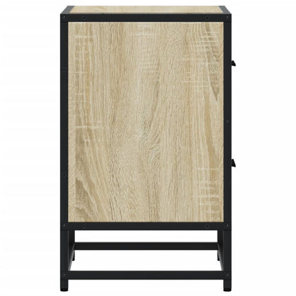 Sängbord 2 st sonoma-ek 40x31x50 cm konstruerat trä