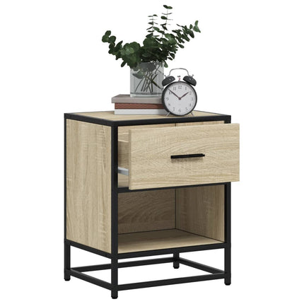 Sängbord 2 st sonoma-ek 40x31x50 cm konstruerat trä