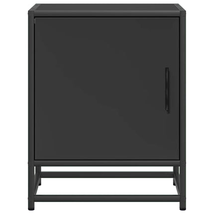 Sängbord svart 40x31x50 cm konstruerat trä och metall