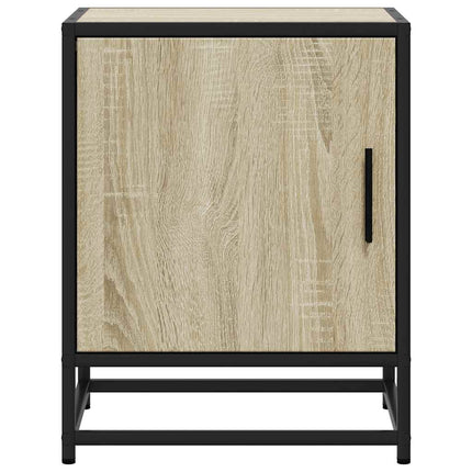 Sängbord 2 st sonoma-ek 40x31x50 cm konstruerat trä och metall
