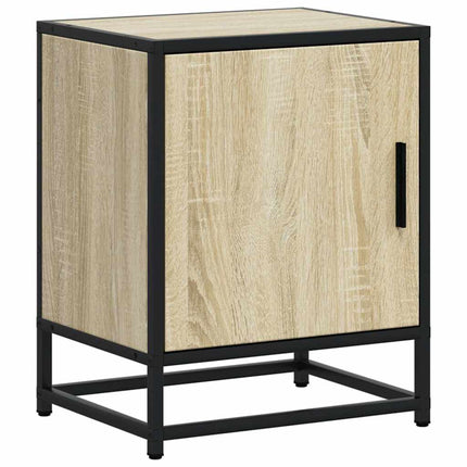 Sängbord 2 st sonoma-ek 40x31x50 cm konstruerat trä och metall
