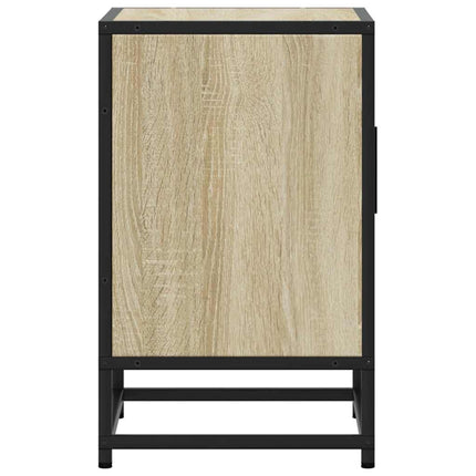 Sängbord 2 st sonoma-ek 40x31x50 cm konstruerat trä och metall