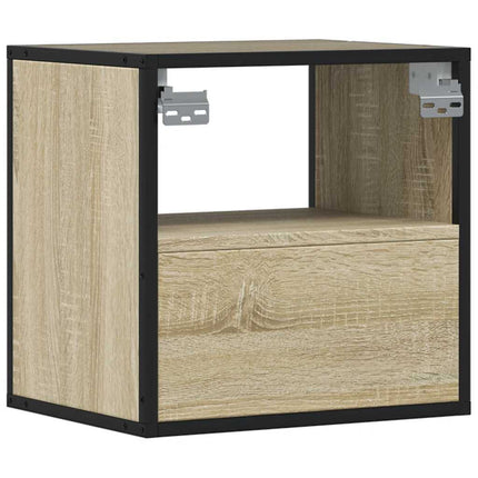 Väggmonterat sängbord sonoma-ek 40x31x39,5 cm