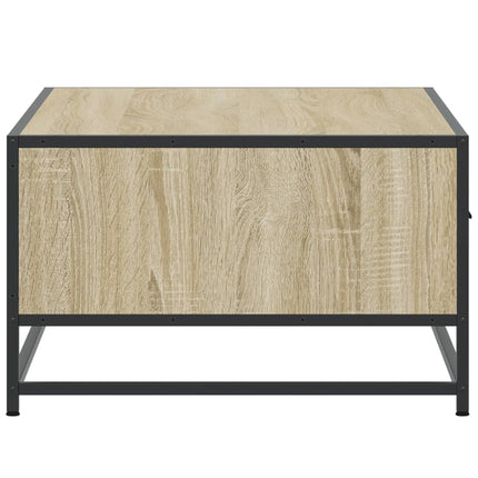 Soffbord sonoma-ek 90x57x35 cm konstruerat trä och metall