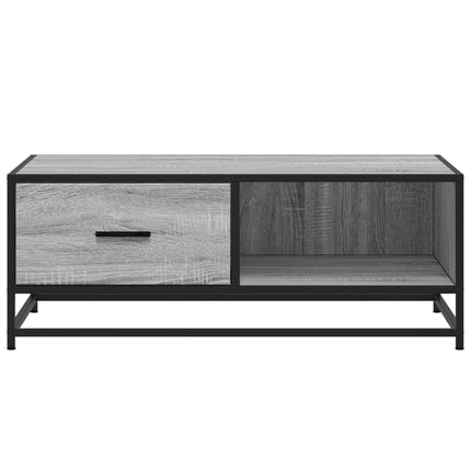 Soffbord grå sonoma 90x57x35 cm konstruerat trä och metall