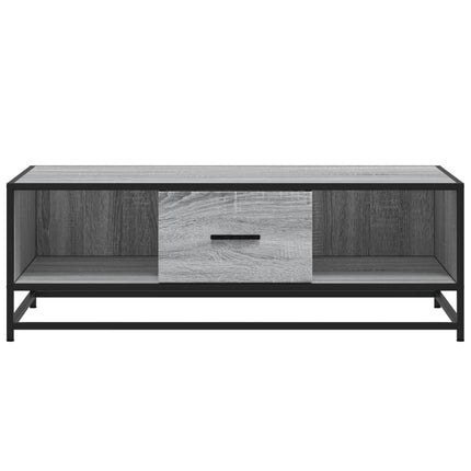 Soffbord grå sonoma 100x57x35 cm konstruerat trä och metall