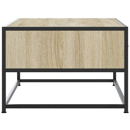 Soffbord sonoma-ek 100x50x35 cm konstruerat trä och metall