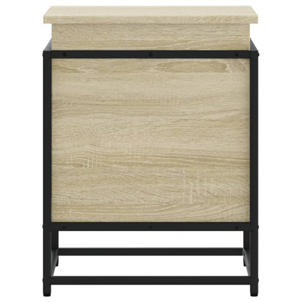 Förvaringslåda med lock sonoma-ek 40x40x51,5 cm konstruerat trä
