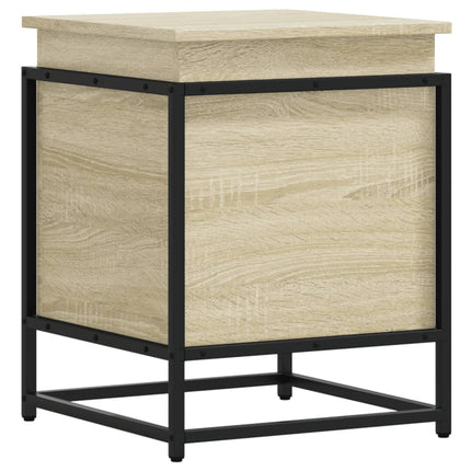Förvaringslåda med lock sonoma-ek 40x40x51,5 cm konstruerat trä