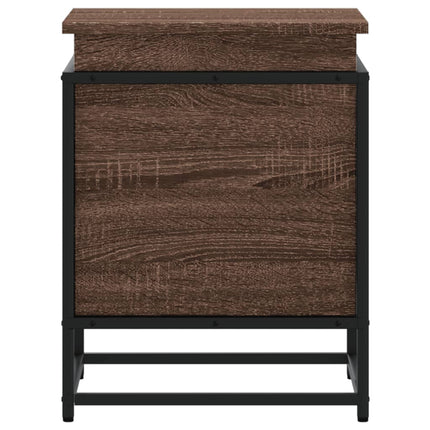 Förvaringslåda med lock brun ek 40x40x51,5 cm konstruerat trä