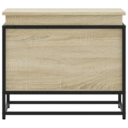 Förvaringslåda med lock sonoma-ek 60x40x51,5 cm konstruerat trä
