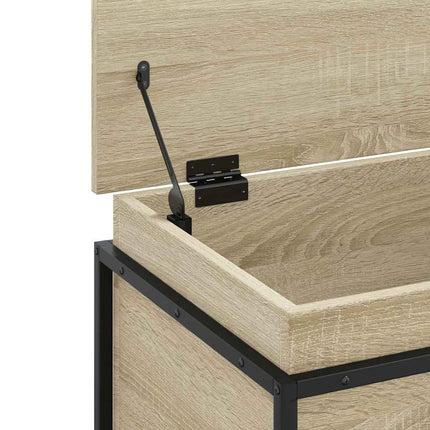 Förvaringslåda med lock sonoma-ek 60x40x51,5 cm konstruerat trä