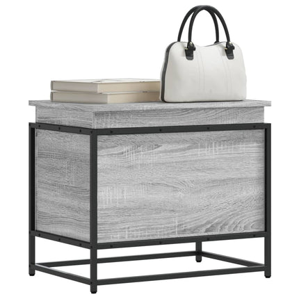 Förvaringslåda med lock grå sonoma 60x40x51,5cm konstruerat trä