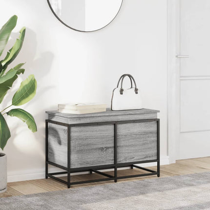 Förvaringslåda med lock grå sonoma 80x40x51,5cm konstruerat trä