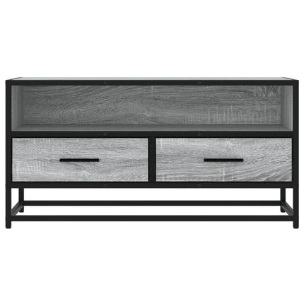 Tv-bänk grå sonoma 80x34,5x40 cm konstruerat trä och metall