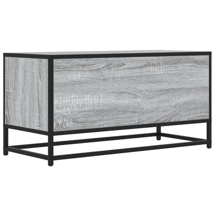 Tv-bänk grå sonoma 80x34,5x40 cm konstruerat trä och metall