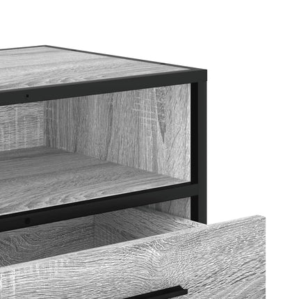 Tv-bänk grå sonoma 80x34,5x40 cm konstruerat trä och metall