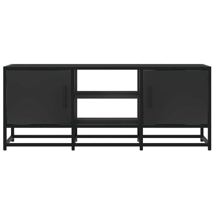 Tv-bänk svart 100x35x41 cm konstruerat trä och metall