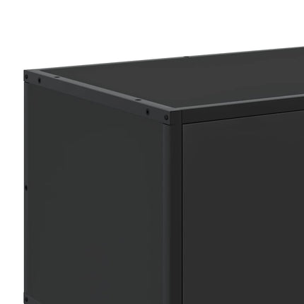 Tv-bänk svart 100x35x41 cm konstruerat trä och metall