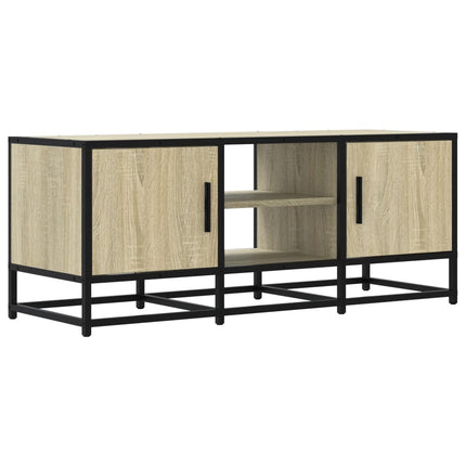 Tv-bänk sonoma-ek 100x35x41 cm konstruerat trä och metall