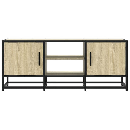 Tv-bänk sonoma-ek 100x35x41 cm konstruerat trä och metall