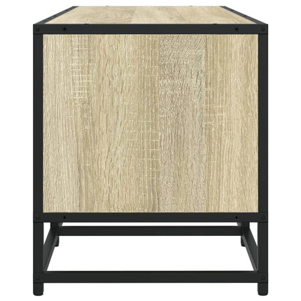 Tv-bänk sonoma-ek 100x35x41 cm konstruerat trä och metall