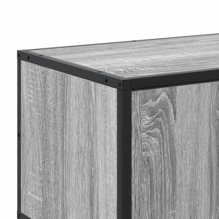 Tv-bänk grå sonoma 100x35x41 cm konstruerat trä och metall
