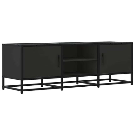 Tv-bänk svart 120x35x41 cm konstruerat trä och metall