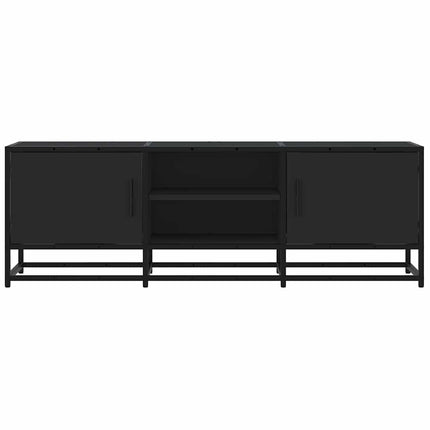 Tv-bänk svart 120x35x41 cm konstruerat trä och metall