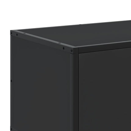 Tv-bänk svart 120x35x41 cm konstruerat trä och metall