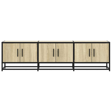 Tv-bänk sonoma-ek 150x35x41 cm konstruerat trä och metall
