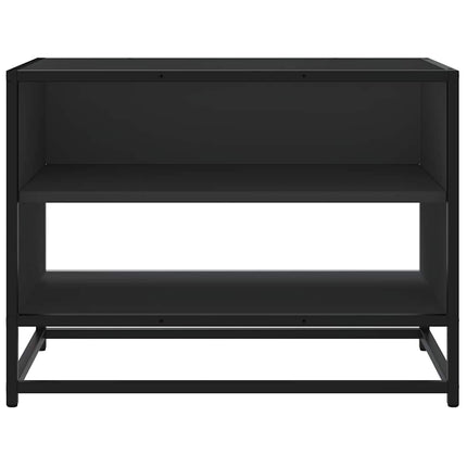 Tv-bänk svart 61x40x46 cm konstruerat trä och metall
