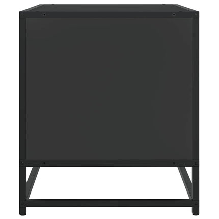 Tv-bänk svart 61x40x46 cm konstruerat trä och metall