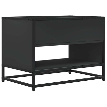Tv-bänk svart 61x40x46 cm konstruerat trä och metall