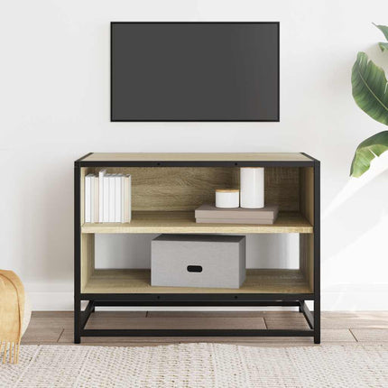Tv-bänk sonoma-ek 61x40x46 cm konstruerat trä och metall
